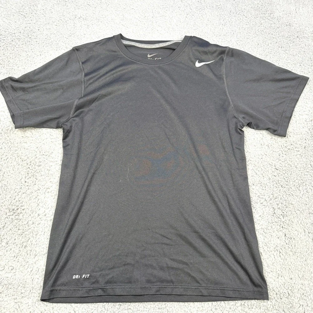 Nike Dri-FIT Shirt Mens Large Dark‎ Gray Athletic Running Performance Tee
